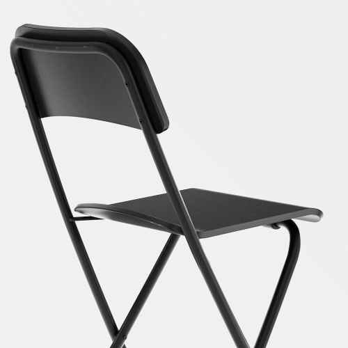 IKEA FRANKLIN Bar stool with backrest Foldable Black Dining Room Urban Sales